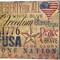 America Typography by Elizabeth Medley 14" x 14" Canvas Wall Art (Set of 2)